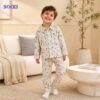 بيجامة اولادي زراير مطبوع بالكامل